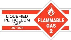 Small Tank Warning with USDOT Diamond