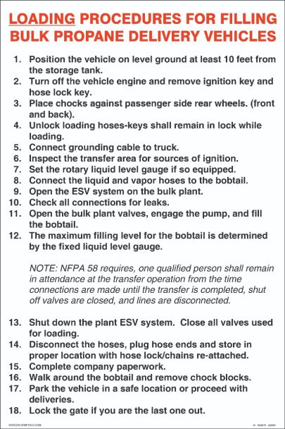 Loading Procedures for Bulk Propane Delivery Vehicles 