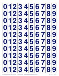 Blue Digital Cut Numbering Kit #9