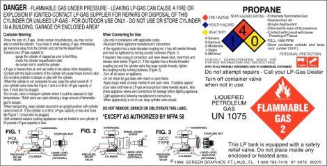 NFPA, OSHA for 20# Tanks