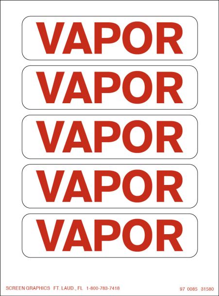 Vapor, 5 Per Sheet