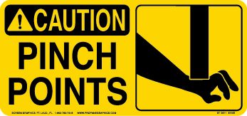 Caution Pinch Points 