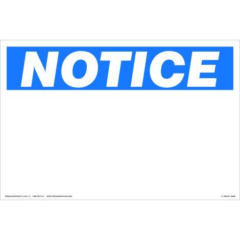 Notice, Write on Blank