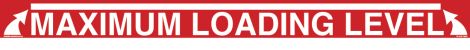 Maximum Load Level, Red & White Text