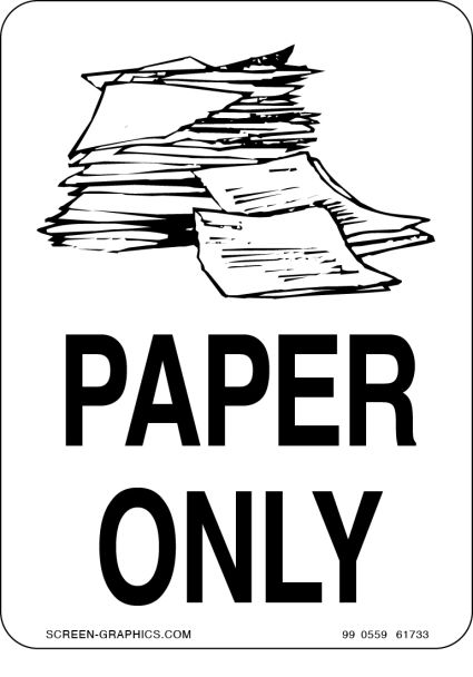 Recycling Graphic Paper Only